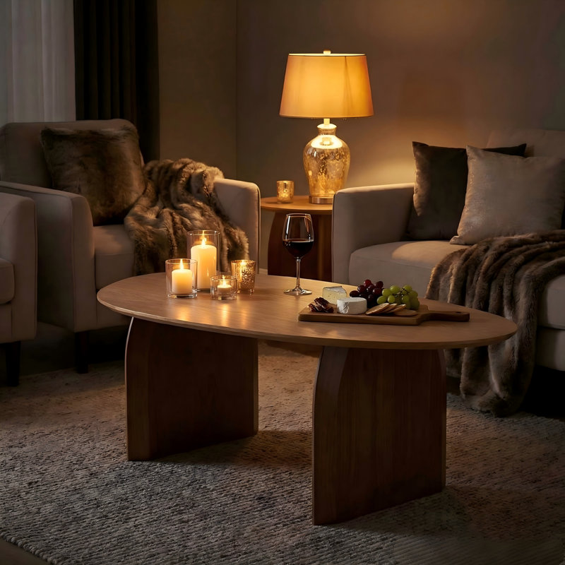 Table d'appoint moderne Mid Century, Noyer