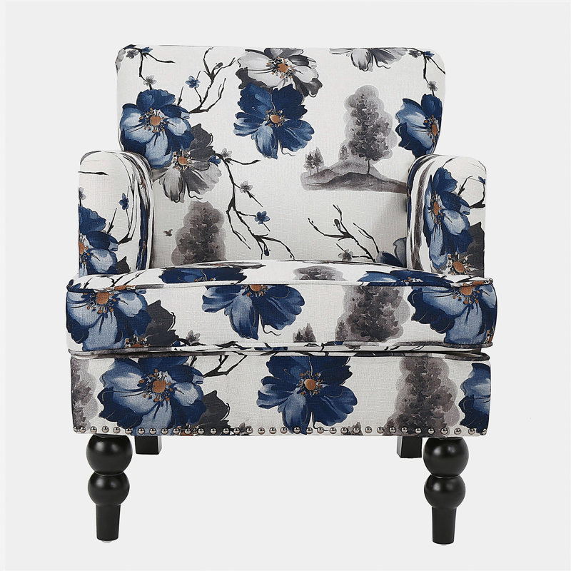 Fauteuil d'appoint moderne capitonné Harrison pour salon avec revêtement confortable et structure robuste