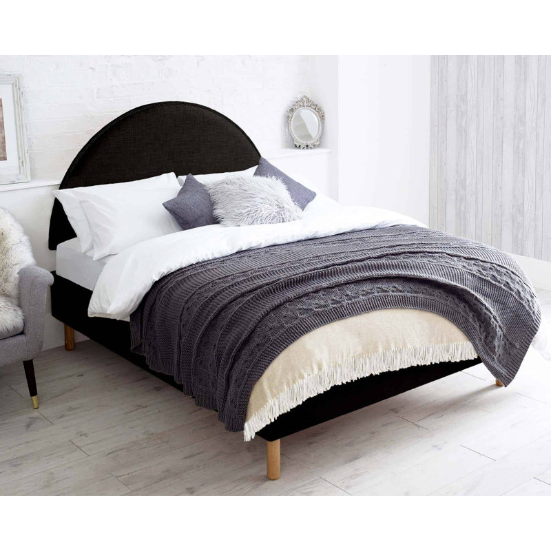 Aimara Upholstered Headboard, Double (4'6), Ebony