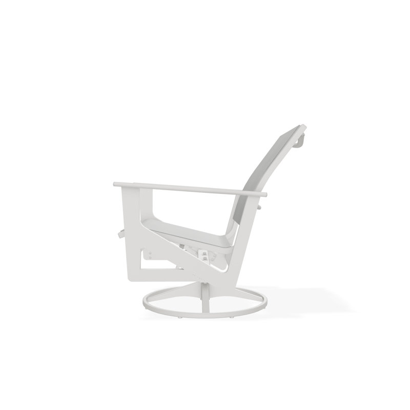 Wexler Outdoor Swivel Lounge Chair, White 6D Sunbrella®, Snow