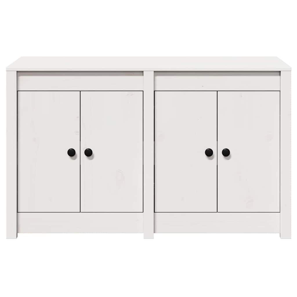 vidaXL Kitchen Cabinet MEPPEL White 106 x 55 x 64 cm Solid Pine wood | Loads of storage space, Sturdy build for everyday use, Chic minimalist look - Image 2