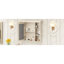 Modern Beige Cream Bathroom Wall Cabinet - Adjustable Shelves Mirror Door With Metal Hardware Ample Storage Space-2101188571