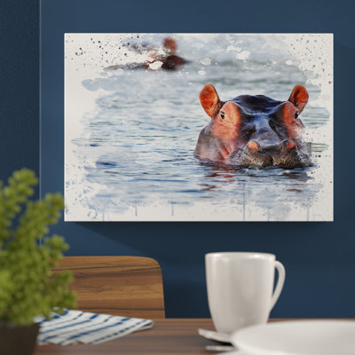 Hippo Hippopotamus - Wall Art