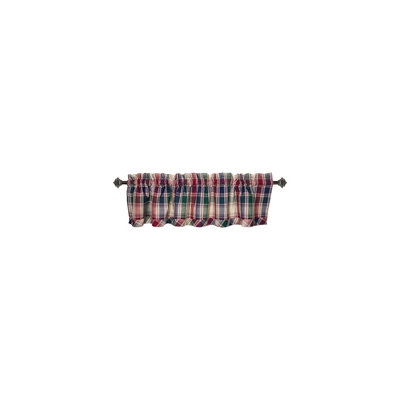 Marquise Cotton Plaid Tailored Window Valance