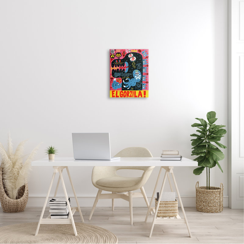 El Gorzila, L 16 po x H 20 po, Toile tendue