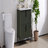 30" Bathroom Vanity With Ceramic Sink And Full-Extension Drawers, Soft Close Undermount Drawer Slides, Fluted Design-1265623687