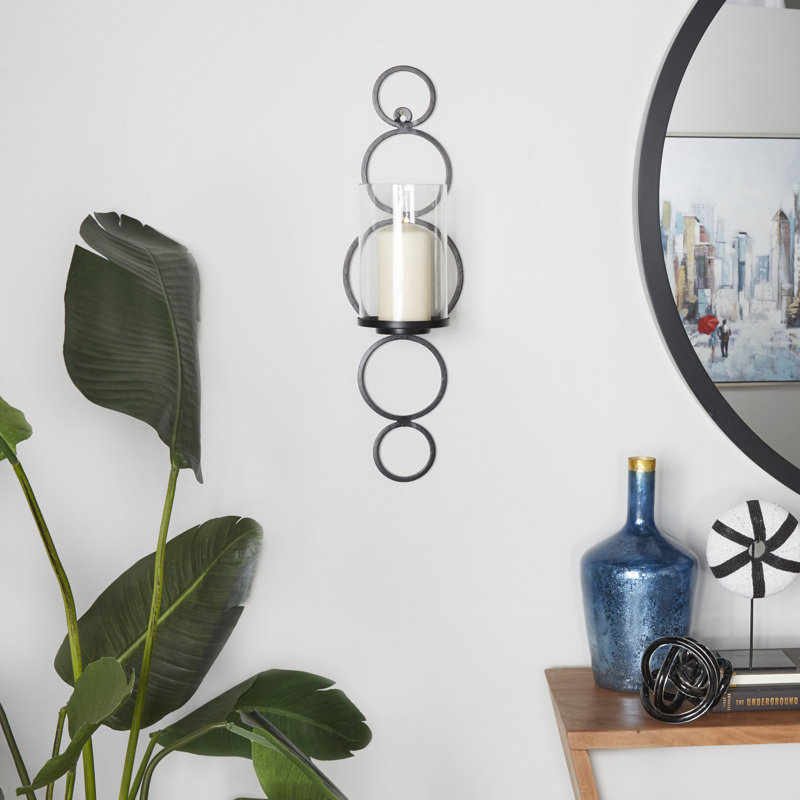 Megett Modern Iron Wall Sconce, Black