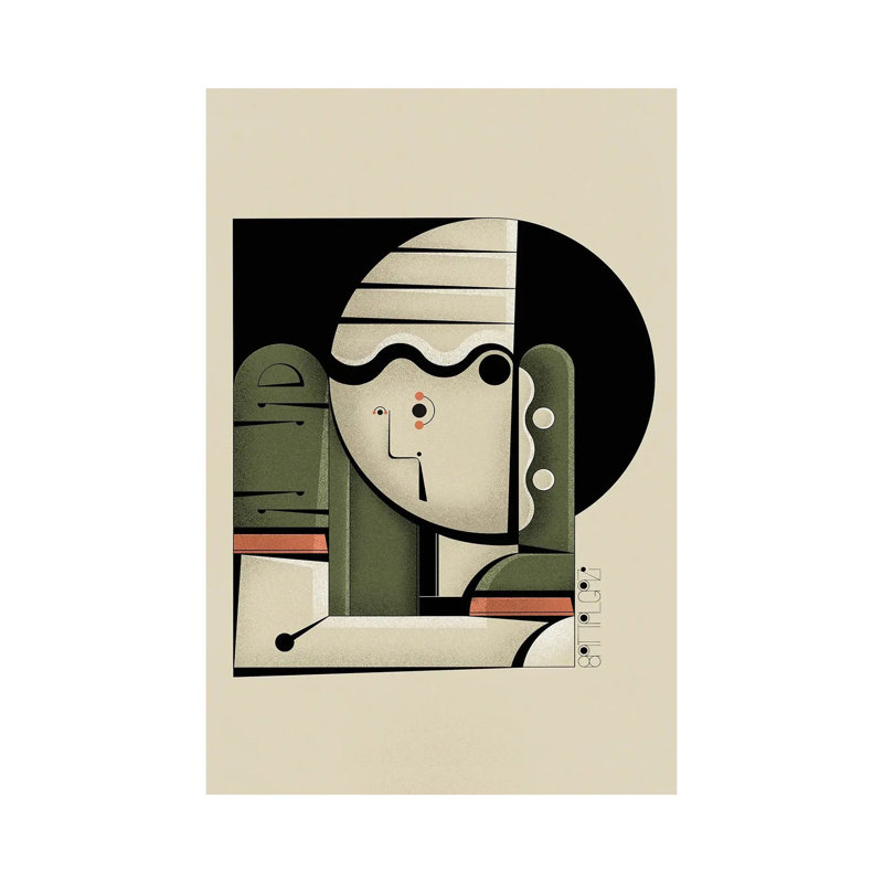 Green Ukiyoe by John Battalgazi - Wrapped Canvas Print, 101.6 cm H x 66.04 cm W x 3.175 cm D