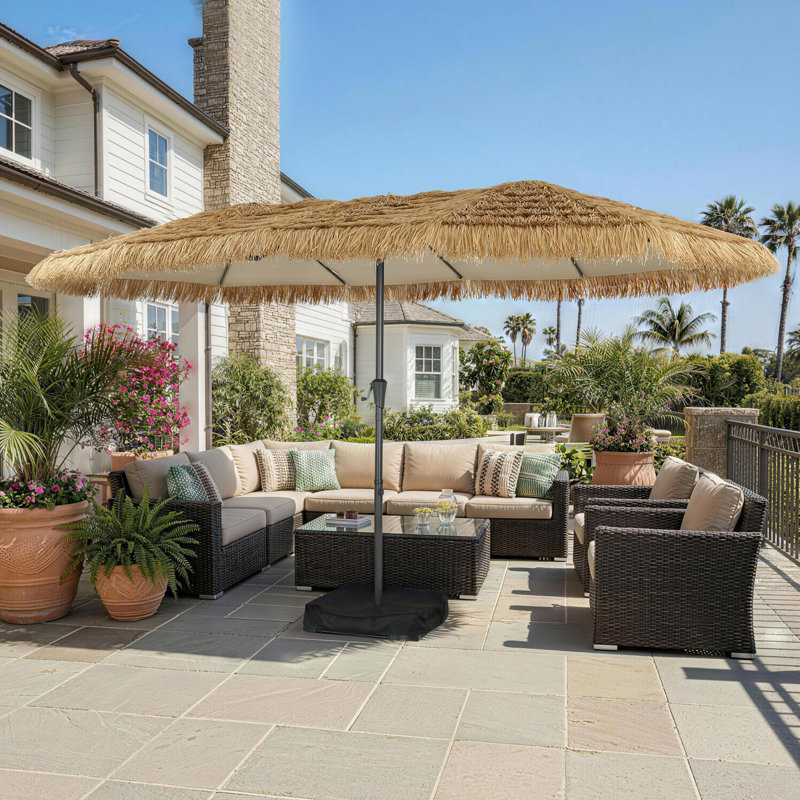 Parasol d'extérieur 15 pi avec base Tiki