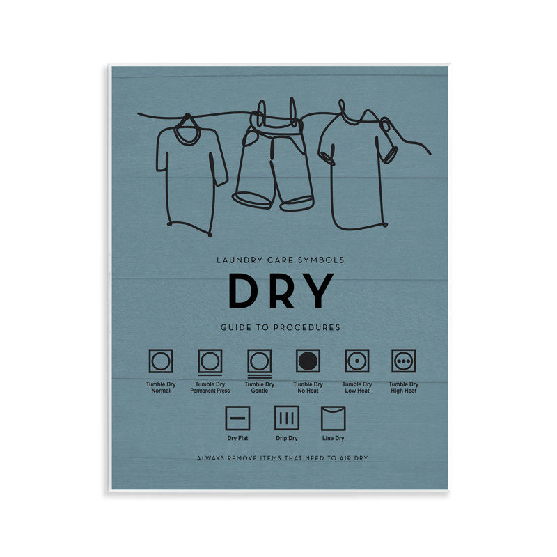 "Laundry Dry Reminders", art mural, par lettré et doublé