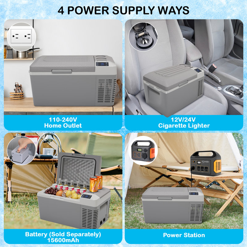 Gaomon 23'' W Freestanding 0.7 Cubic Feet Outdoor Rated Beverage Cooler