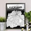 Auckland City Map - No Frame Print-1090066935