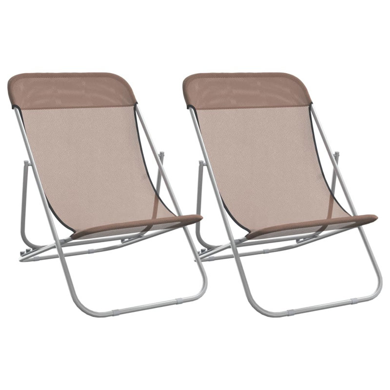 Folding Beach Chair, Brown