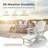 HDPE Folding Adirondack Chairs with Retractable Ottoman, 5-Position Adjustable Backrest (Set of 2)-858991860