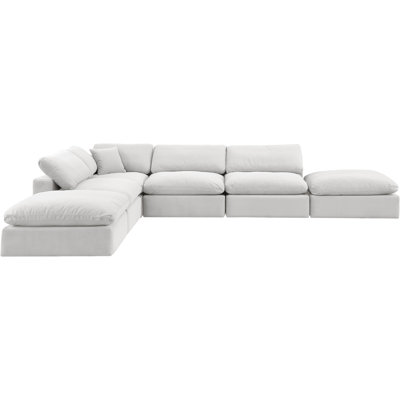 Hosna 160'' Velvet Modular CAL117 Compliant Sofa