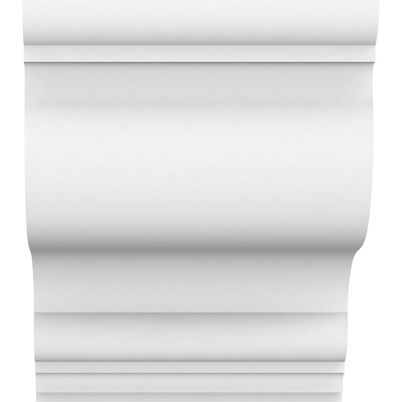 7"W x 10"D x 10"H Standard Scroll Architectural Grade PVC Corbel, 10"H x 7"W x 10"D