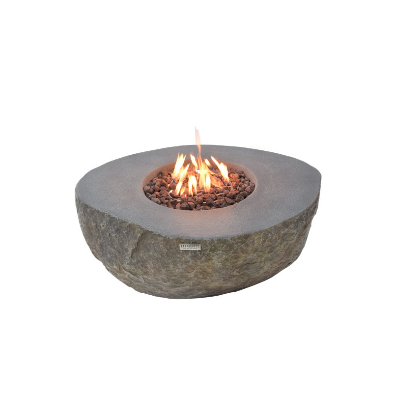 Elementi Boulder Fire Pit Table, Natural Gas