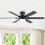 Ventilateur de plafond encastré 46 pales / 46 po à 6 pales avec lumières et télécommande Moderne 3 couleurs 6 vitesses-1781965819-1781965818