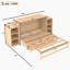 Lit escamotable double avec tiroirs et tablettes de rangement spacieux, idéal pour les chambres d'amis ou les chambres compactes-237900982
