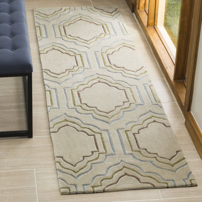 Modern Art Hand Tufted Performance Geometric Rug