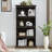 Cabinets, Snow White 4-Tier Glass Display Cabinet with Flip-Up Doors | MDF+glass | Contemporary-1567983746
