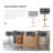 Swivel Upholstered Velvet Adjustable Height Counter Stool-114288416