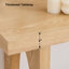 Console rectangulaire en placage de bois massif 47,2 po avec rangement ouvert-501029818