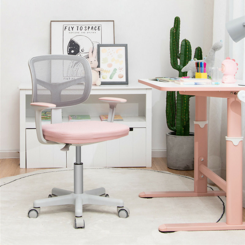 Chaise de bureau Dingyue, pour enfants, Rose