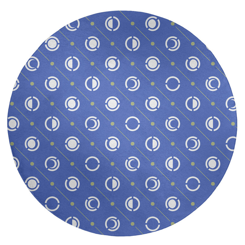 Tapis de la lune phases violettes, Rond 5 pi
