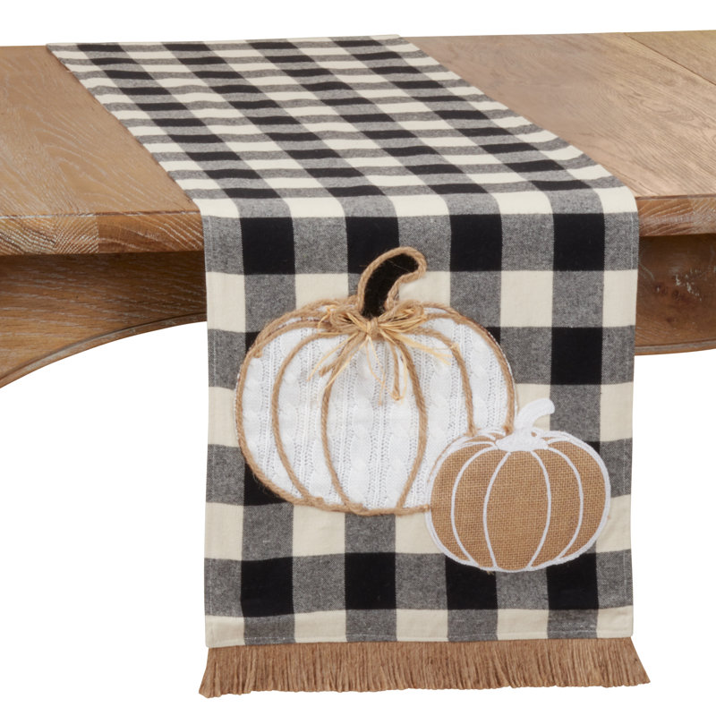 Karamo Plaid Cotton Blend Thanksgiving Table Runner