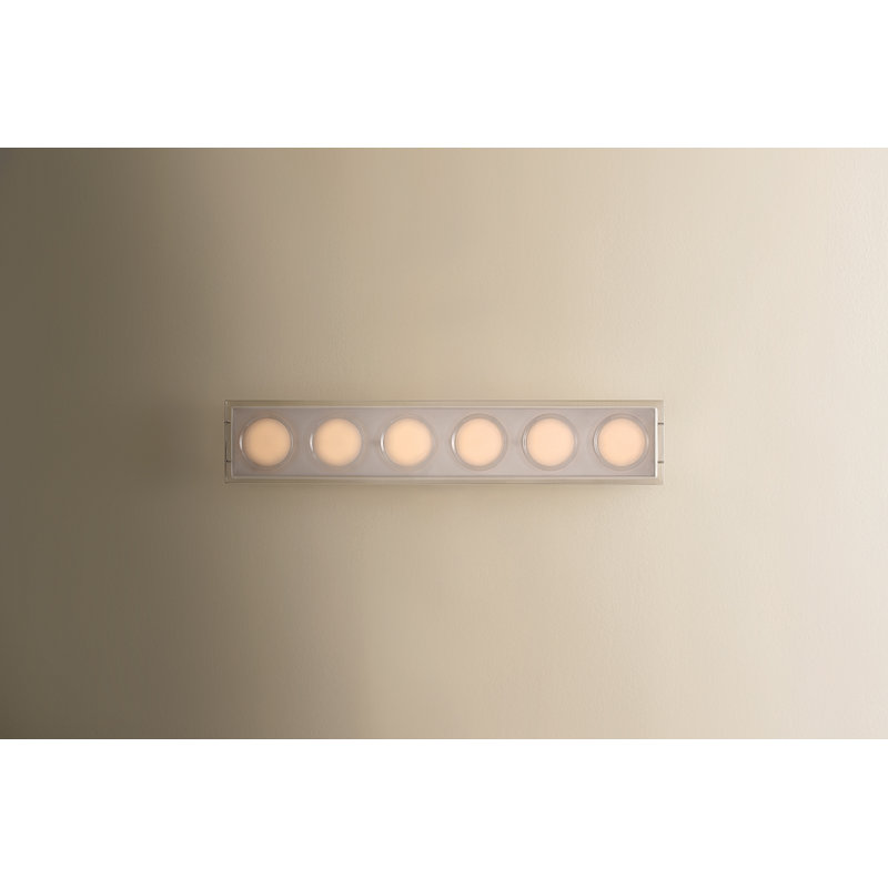 Mars 4 - Light LED Vanity Light, Black Brass, 6 Lights, 20 W