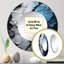 Turquoise White And Gold Marble Art I Metal Round Mirror