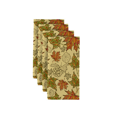 Polyester Floral Square Napkin