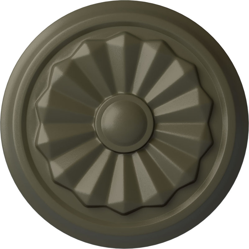 Médaillon de plafond Endurathane Olivia, 7 7/8 po x P 1 1/8 po (convient aux auvents jusqu'à 3 1/2 po), Hamamélis