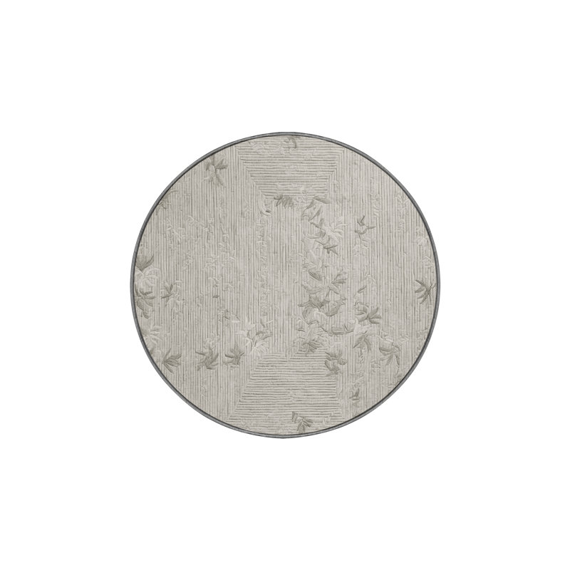 Silky Soft Plush Gray Area Rug, Round 6'
