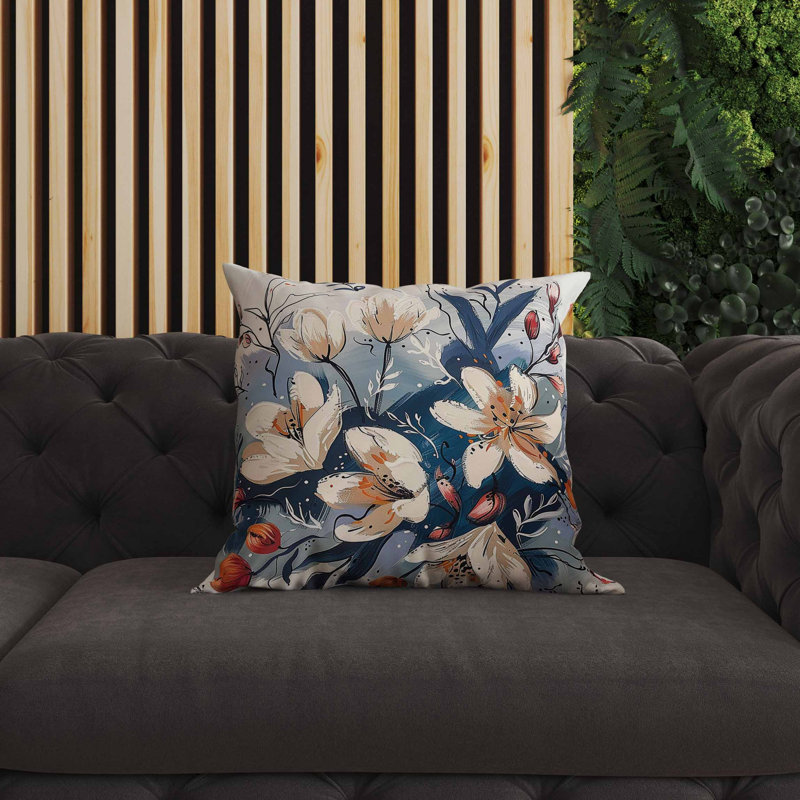 Coussin intérieur / extérieur Painted Paradise, Carré 16 po