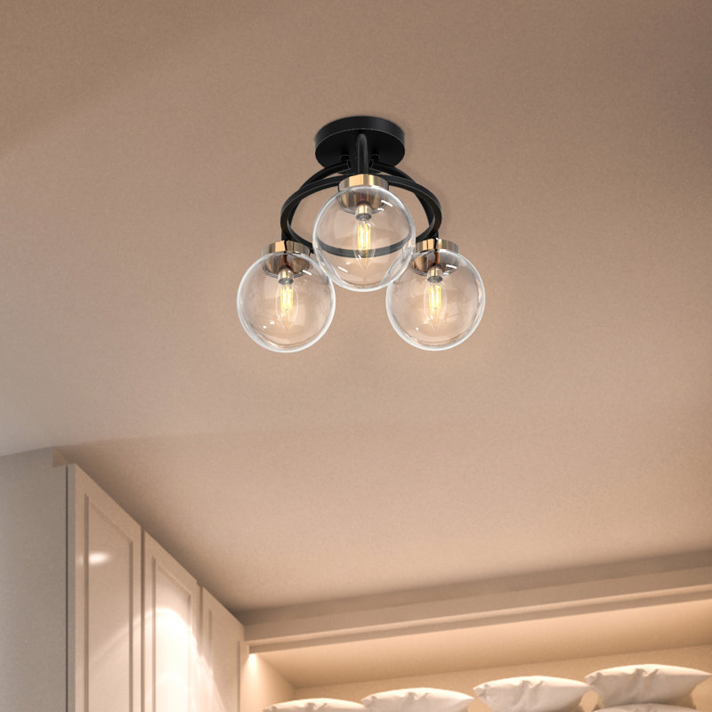 Afeni Glass Semi Flush Mount