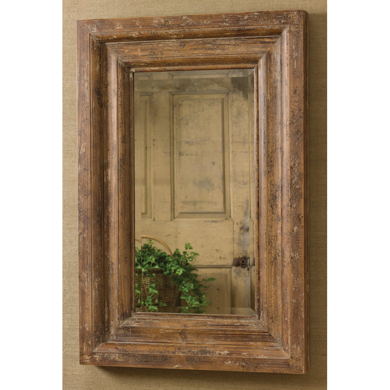 Jonesville Traditional Fir Wood Framed Rectangular Mirror