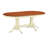 9Pc Dining Set - Oval Table and 8 Kitchen Chairs - Buttermilk & Cherry Color