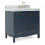 Ariel Cambridge 36 po Meuble-lavabo décalé à droite avec 2 po Comptoir en marbre de Carrare-105903771