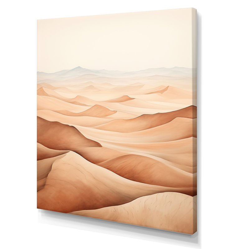 «Saharas Desert Silence I» sur toile, H 40 po x l 30 po x P 1,5 po, Toile tendue