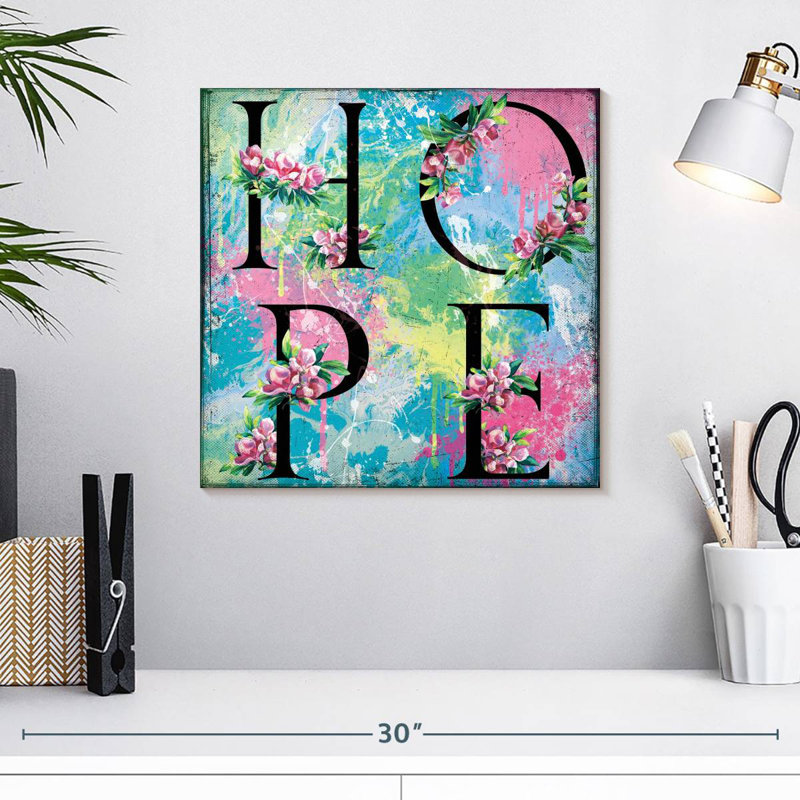 Tergel Hope, typographie, H 16 po x l 16 po