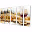 Vignoble avec verre de vin en Provence paysage I - décoration murale vignoble - art mural traditionnel 5 pièces-1531251045
