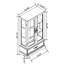 Vitrine lumineuse en verre avec tablettes réglables - vitrine élégante à 2 portes et tiroir intégré, avec ampoule cerise