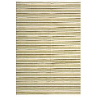 Hand Hooked Wool Striped Area Rug