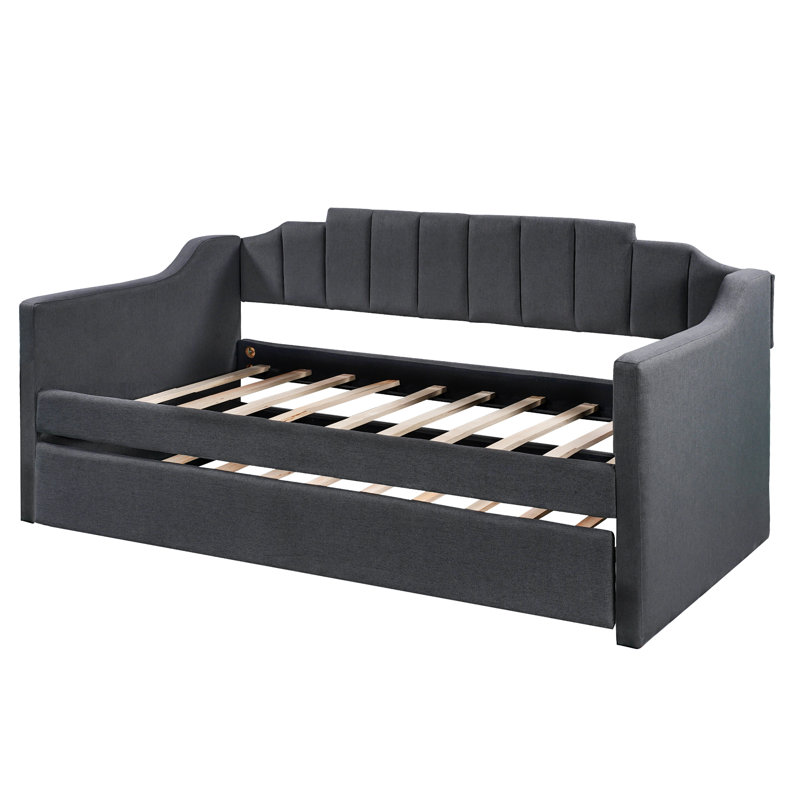 Lit plateforme simple tapissier Bexhill, Noir