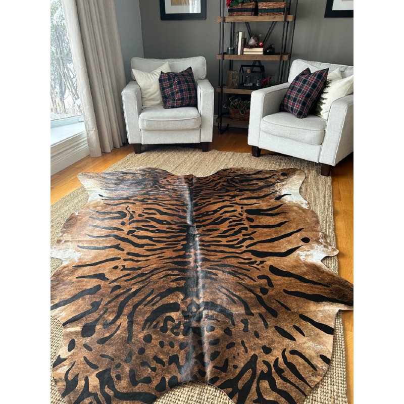 Tapis en peau de vache Brindle