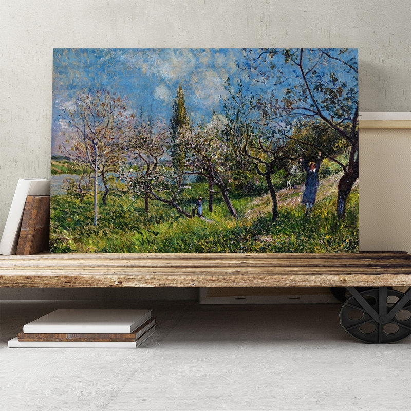 Orchard in Spring by Alfred Sisley - Wrapped Canvas, 70cm H x 100cm W