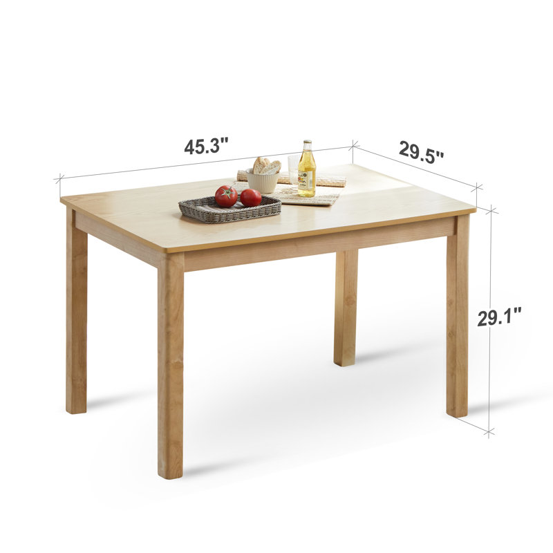 Davron Wooden Modern Farmhouse Rectangular Dining Table, Natural/Natural