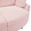 Très grand canapé-lit double avec méridienne 102,3 po, canapé-lit rembourré avec siège profond et ports USB pour le salon, rose-1945503671